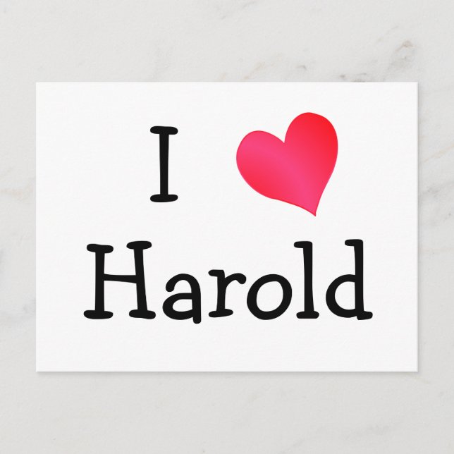 I Love Harold Postcard (Front)