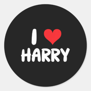 I Love Harry - Heart - Name  Classic Round Sticker