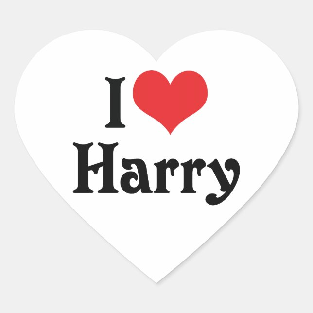 I Love Harry Heart Sticker (Front)