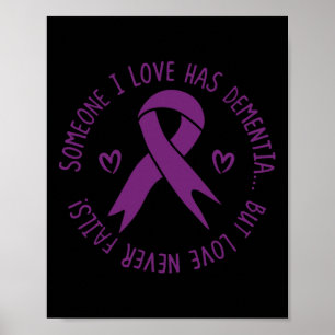 I Love Has Dementia Alzheimerheimer Awareness Poster