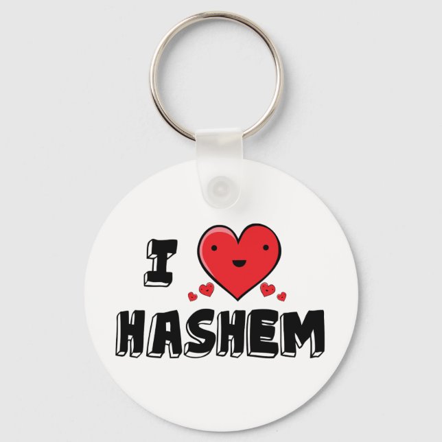 I Love Hashem Key Ring (Front)