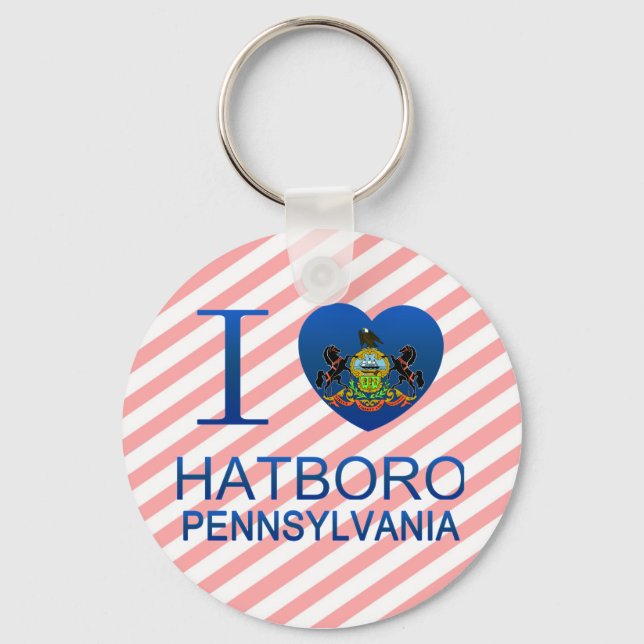 I Love Hatboro, PA Key Ring (Front)
