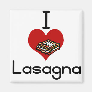 I love-hate lasagne magnet