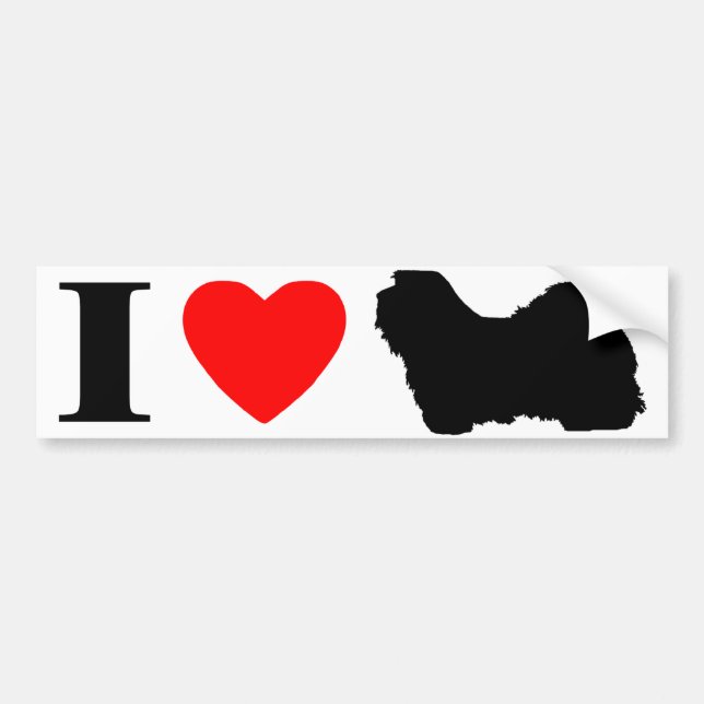 I Love Havanese Bumper Sticker (Front)