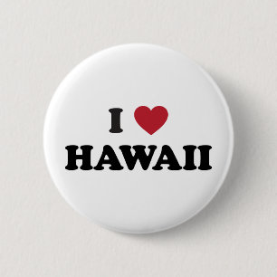 I Love Hawaii 6 Cm Round Badge