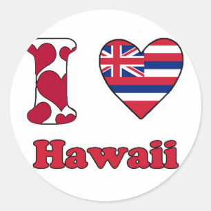 I love Hawaii Classic Round Sticker