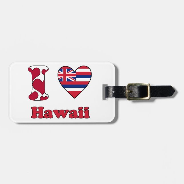 I love Hawaii Luggage Tag (Front Horizontal)