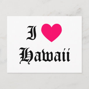 I Love Hawaii Postcard