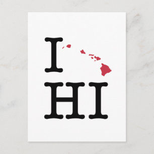 I Love Hawaii Postcard