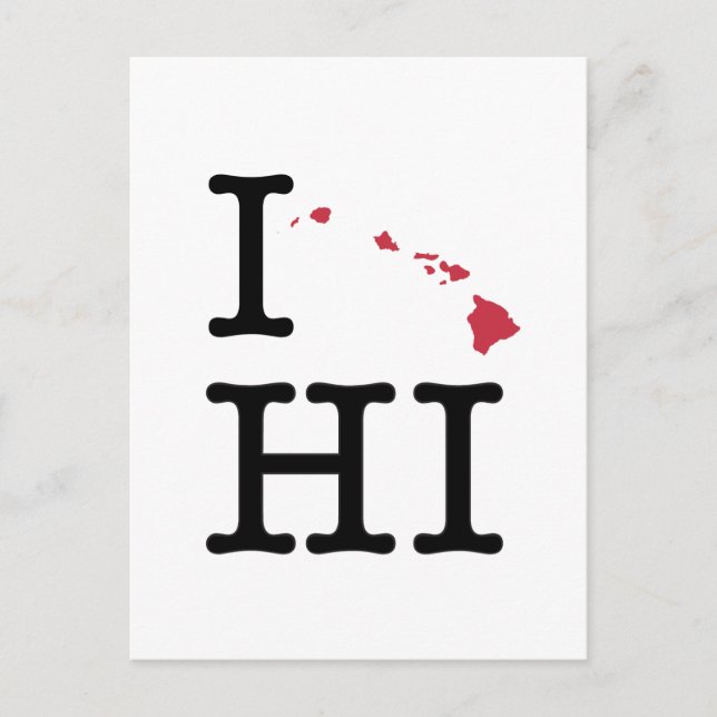 I Love Hawaii Postcard (Front)