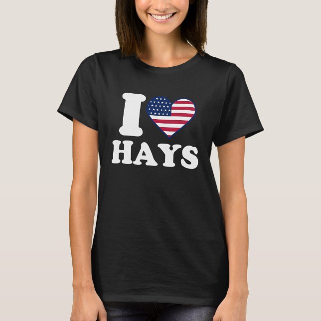 I love Hays I heart Hays T-Shirt (Front)