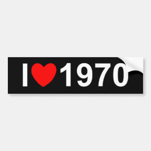 I Love (Heart) 1970 Bumper Sticker