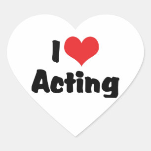 I Love Heart Acting - Performing Arts Theatre Sticker