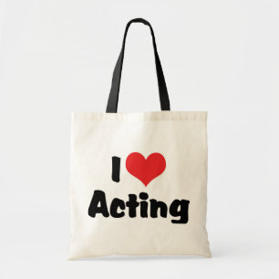 I Love Heart Acting - Performing Arts Theatre Tote Bag
