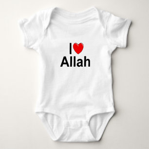 I Love (Heart) Allah Baby Bodysuit