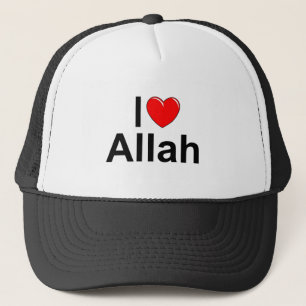 I Love (Heart) Allah Trucker Hat
