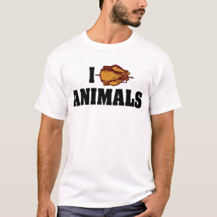I Love Heart Animals - BBQ Cookout Lovers T-Shirt