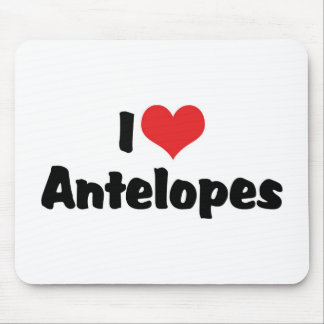 I Love Heart Antelope Mouse Pad