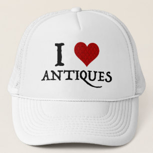 I Love (Heart) Antiques Trucker Hat