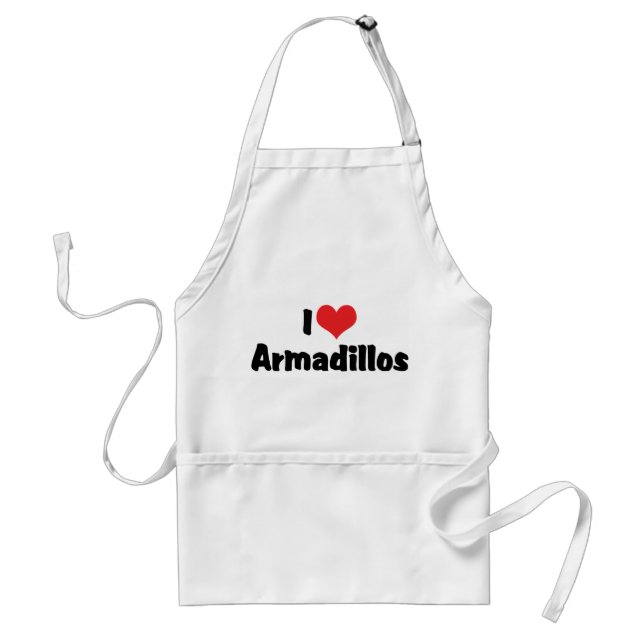 I Love Heart Armadillos Standard Apron (Front)