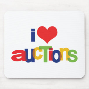 I Love Heart Auctions Mouse Pad