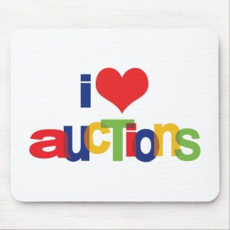 I Love Heart Auctions Mouse Pad