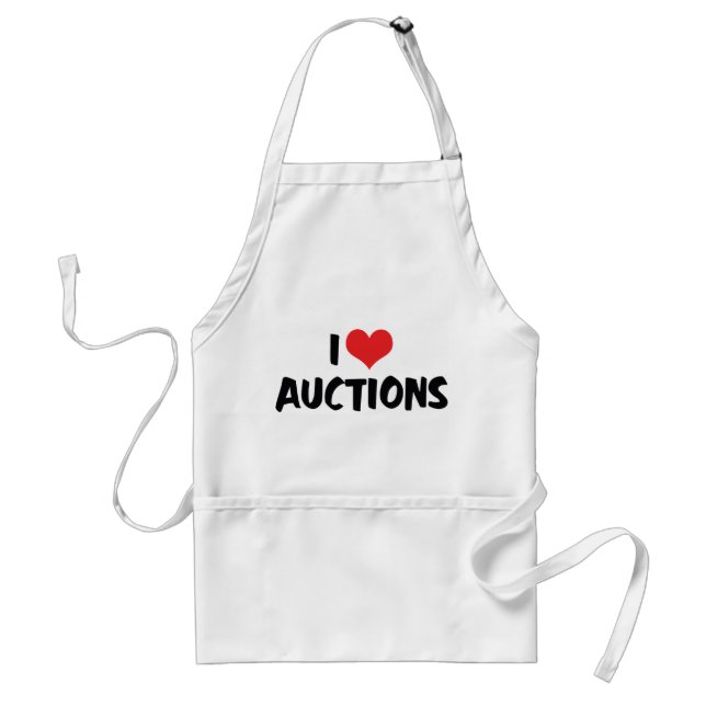 I Love Heart Auctions Standard Apron (Front)