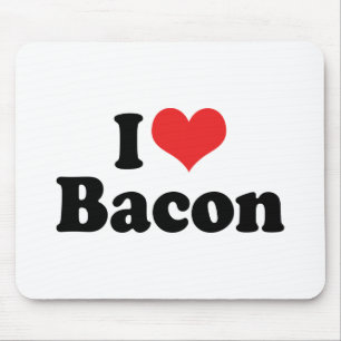I Love Heart Bacon - Bacon Lover Mouse Pad