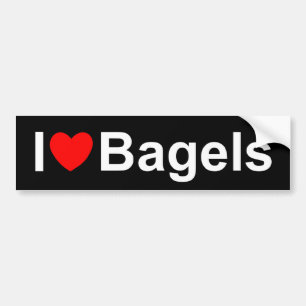I Love (Heart) Bagels Bumper Sticker