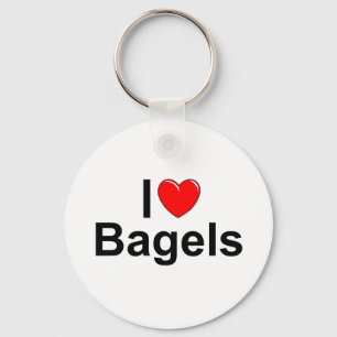 I Love (Heart) Bagels Key Ring