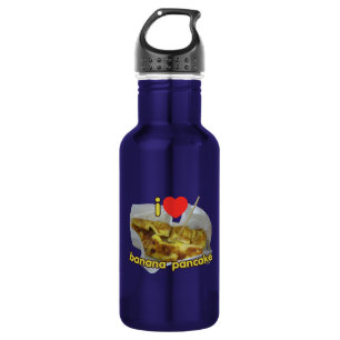 I Love (Heart) Banana Pancake ... Thai Street Food 532 Ml Water Bottle