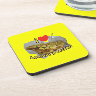 I Love (Heart) Banana Pancake ... Thai Street Food Coaster