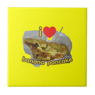 I Love (Heart) Banana Pancake ... Thai Street Food Tile