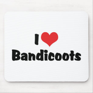 I Love Heart Bandicoots Mouse Pad