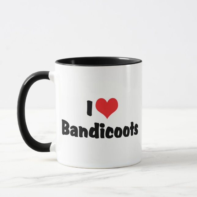 I Love Heart Bandicoots Mug (Left)