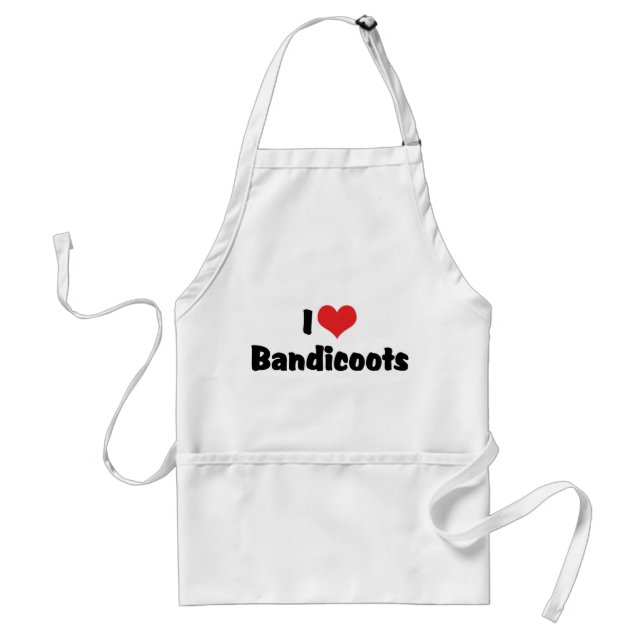 I Love Heart Bandicoots Standard Apron (Front)
