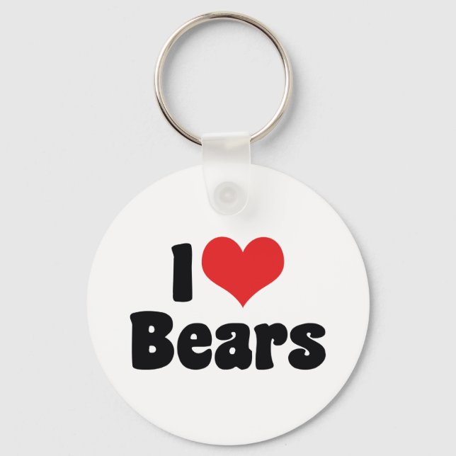 I Love Heart Bears Key Ring (Front)