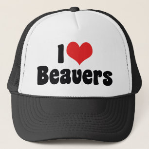 I Love Heart Beavers Trucker Hat
