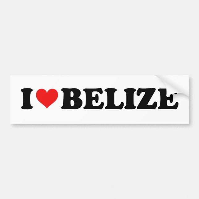 I Love Heart Belise Travel Souvenir Bumper Sticker (Front)