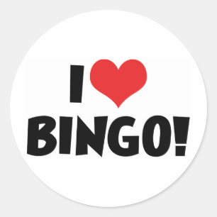 I Love Heart Bingo! - Bingo Lovers Classic Round Sticker