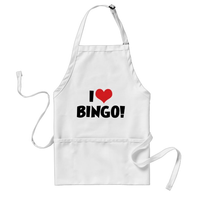 I Love Heart Bingo! - Bingo Lovers Standard Apron (Front)