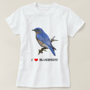 I Love (heart) Bluebirds T-Shirt