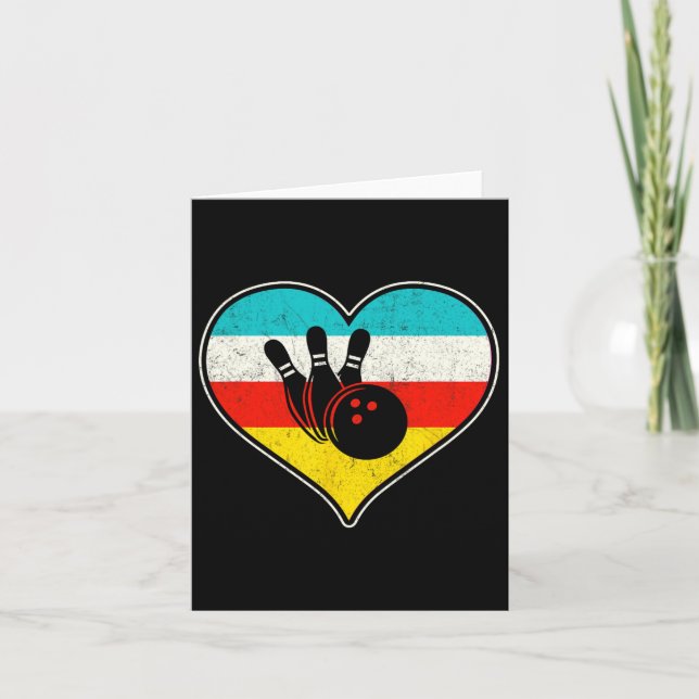 I Love (heart) Bowling  Card (Front)