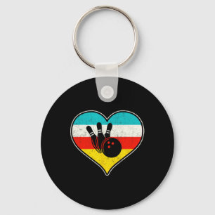 I Love (heart) Bowling Key Ring