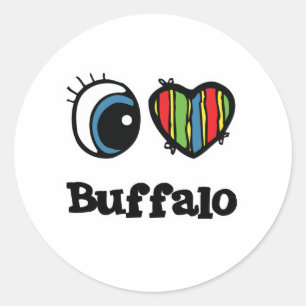 I Love (Heart) Buffalo Classic Round Sticker