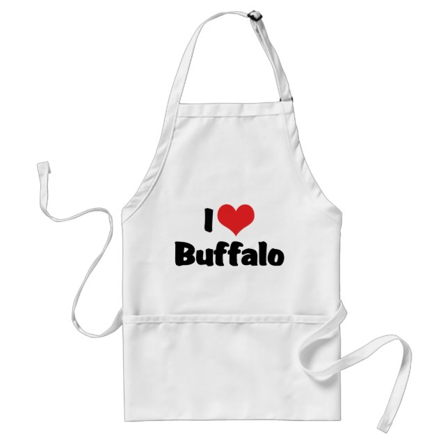 I Love Heart Buffalo Standard Apron (Front)