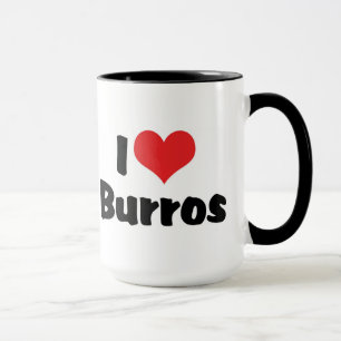 I Love Heart Burros Mug