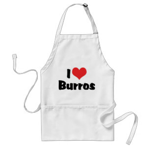 I Love Heart Burros Standard Apron