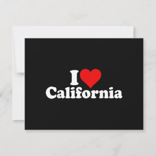 I LOVE HEART CALIFORNIA CALI STATE HOLIDAY CARD