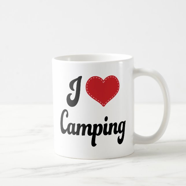 I Love (Heart) Camping Coffee Mug (Right)